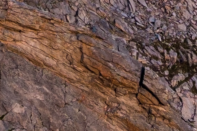 Full size crop of rocks from Lightroom