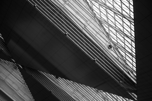 Roof of a train station