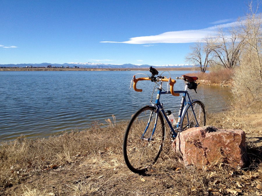 Trek 610 by the lake on Thanksgiving