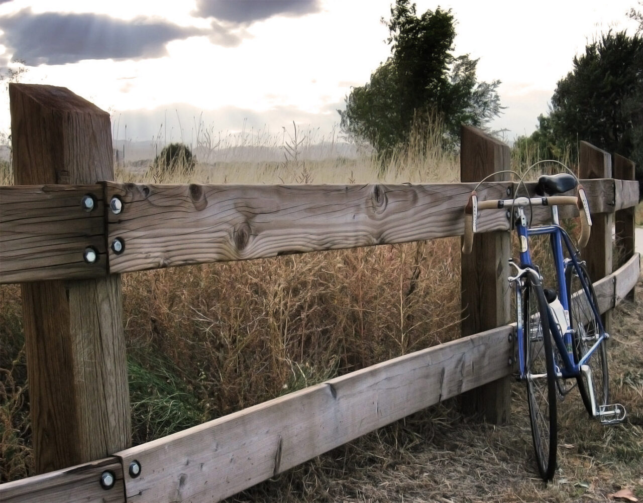 Bike Tagtober 2007 photo: a bike leaning against a fence