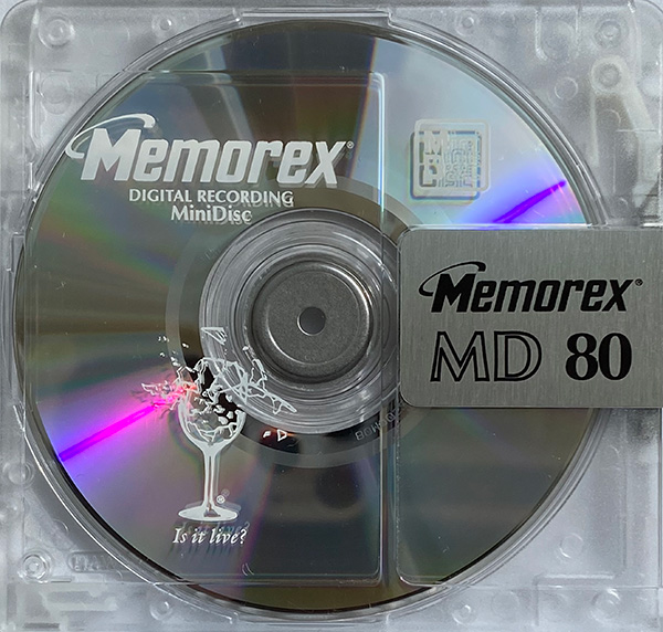 80 minute clear Memorex minidisc