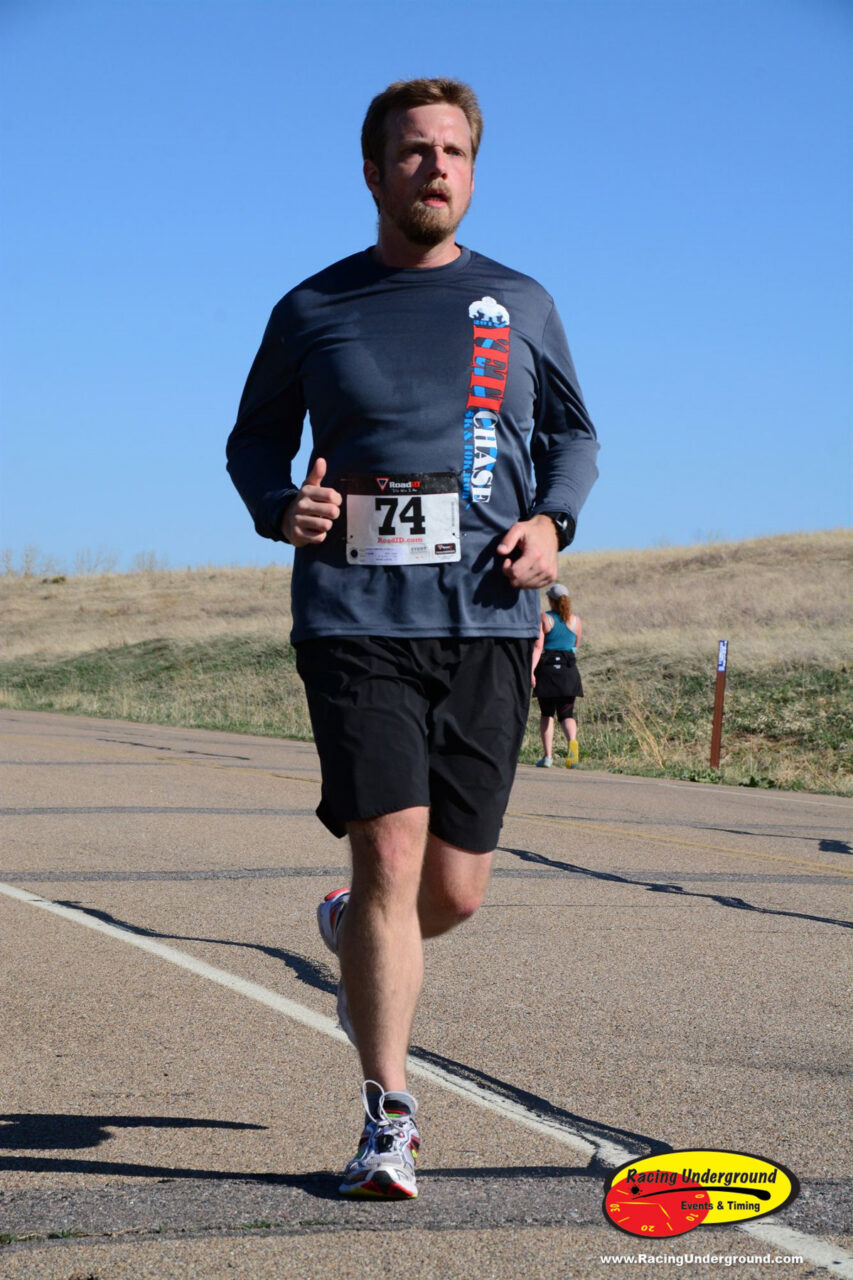 Steve running at 3 creek half marathon