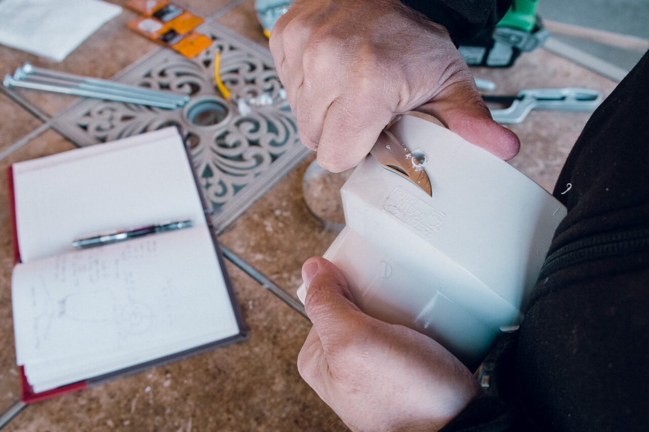 Removing sharp edges from holes in PVC